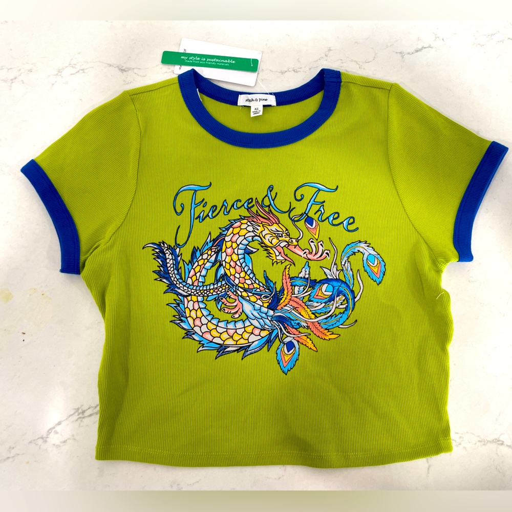Fierce & Free Graphic Crop Tee